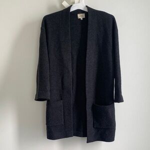 Wilfred Charcoal Open-Front Cardigan